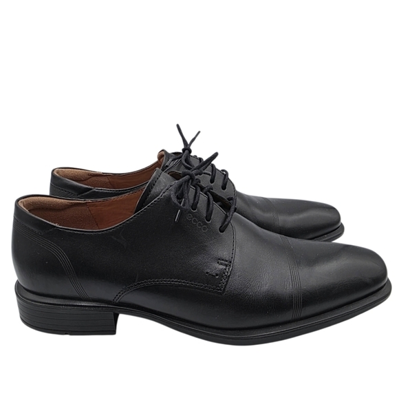 ECCO Mens Cairo Oxford Black Shoes Size 11 Or 11.5 (45) Lace Up Comfort Business main image 9